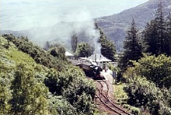 Jacobite Steam train, waiting at Glenfinnan Station